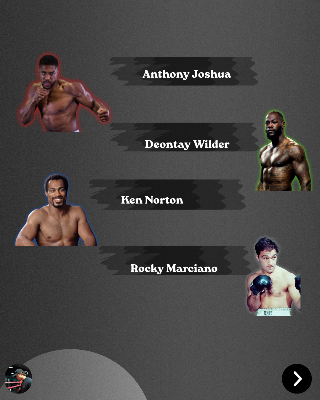 List of world heavyweight boxing champions who started late, including Anthony Joshua and Deontay Wilder.